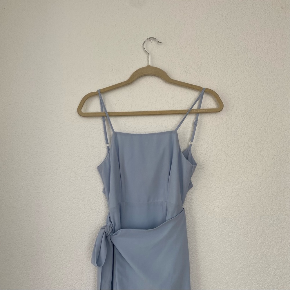 Superdown | Baby Blue Morgan Layer Wrap Mini Dress Sz XS - Picture 14 of 15